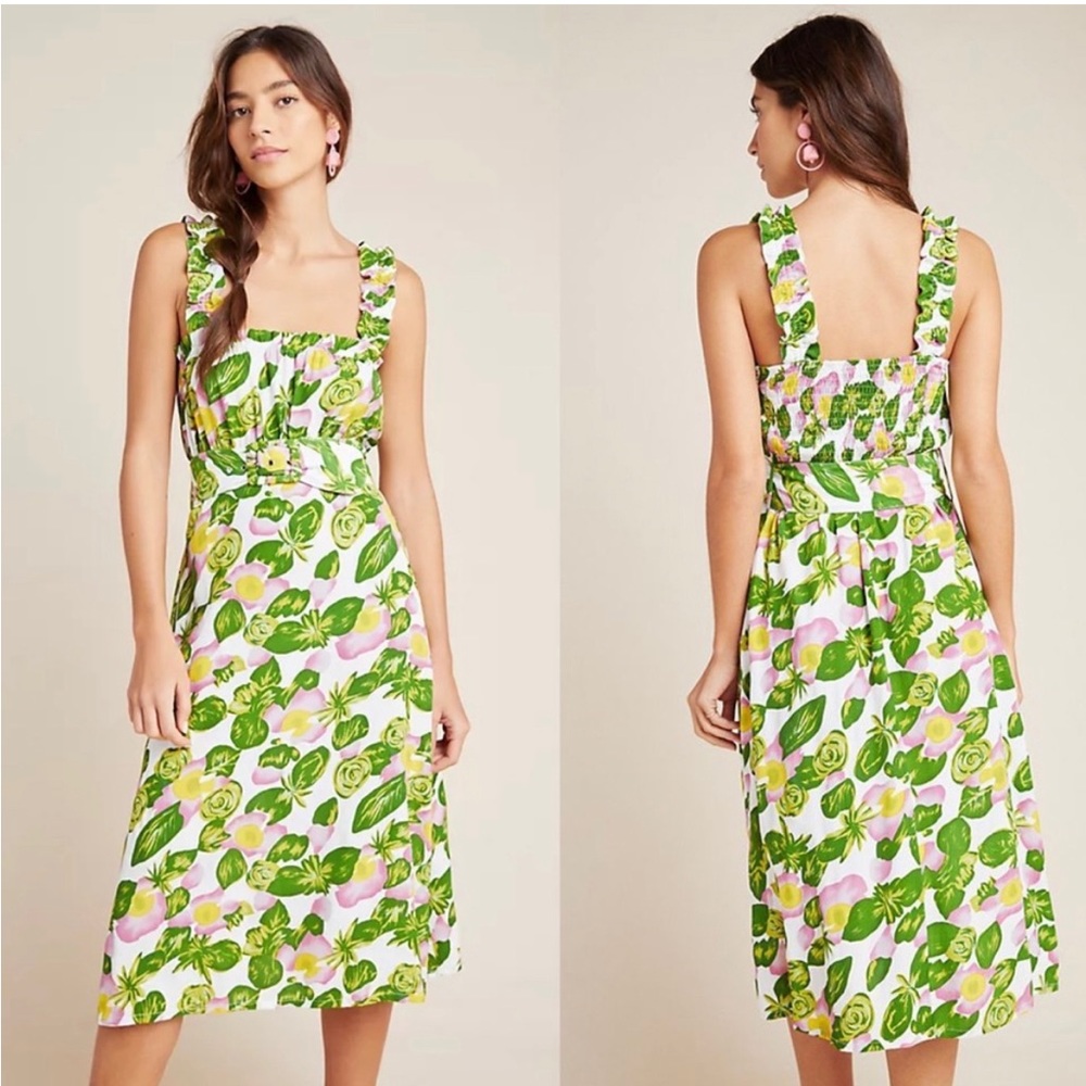 Faithfull the Brand Mae Belted Midi Dress